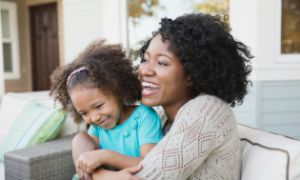 CHEERFUL MOM AND DAUGHTER-ELEV8