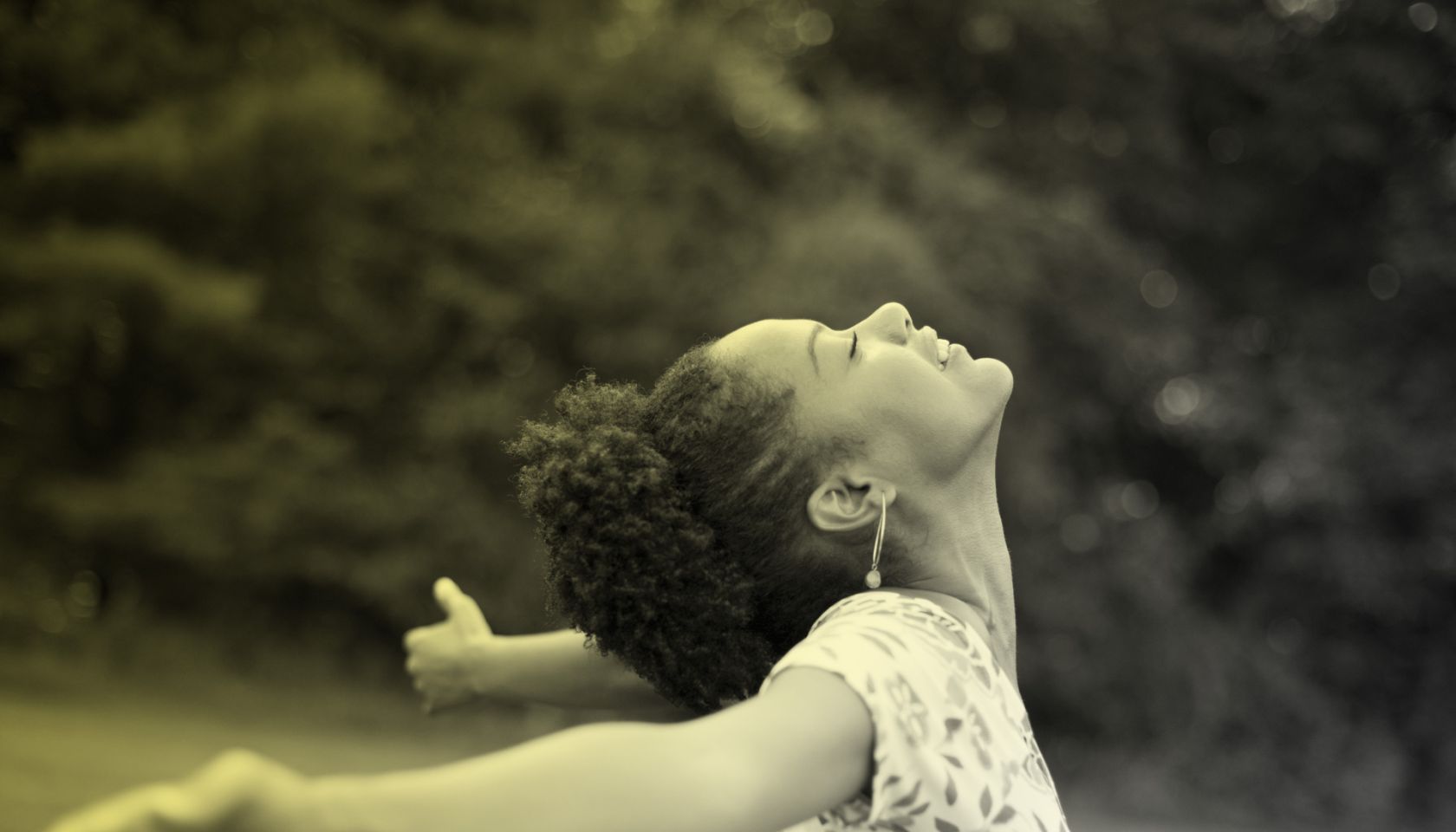 Black woman outdoors