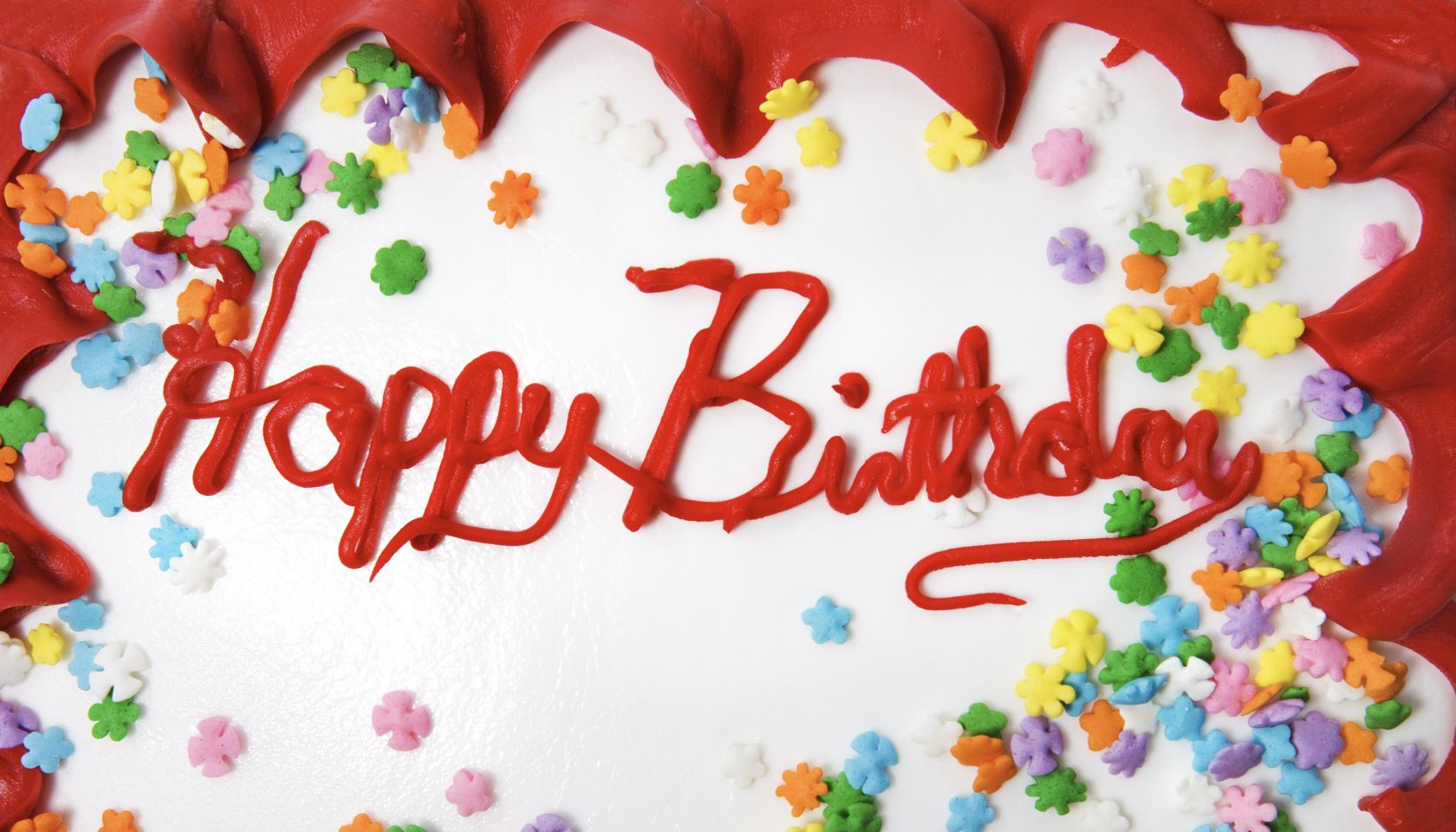 Decorated birthday cake