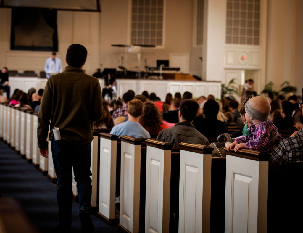 The Del Ray Baptist church in the aftermath of the SCOTUS Roe draft leak, on May 08 in Alexandria, VA.