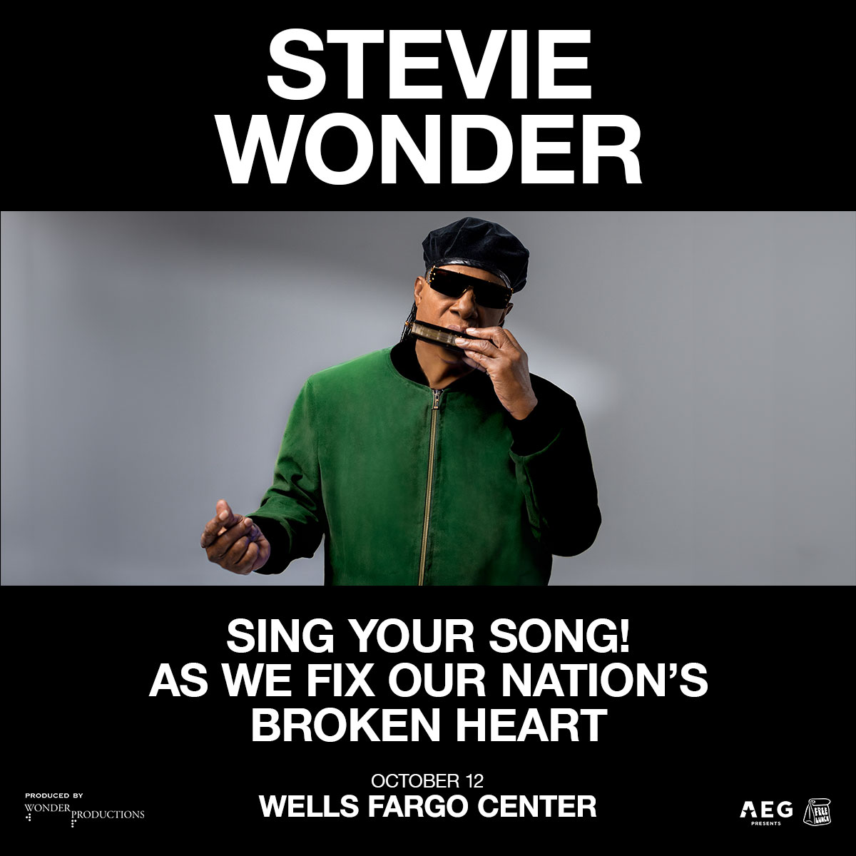JUST ANNOUNCED! Stevie Wonder - Sing Your Song! As We Fix Out Nation's Broken Heart Tour!
